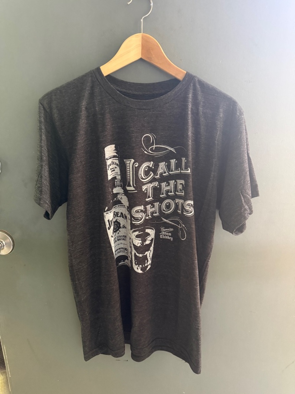 MAD Engine Men's Charcoal 'I Call The Shots' Graphic Tee